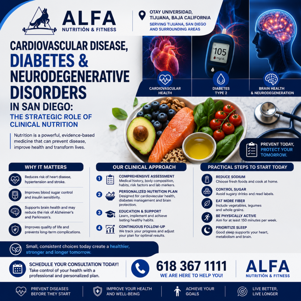 Cardiovascular Disease, Diabetes, and Neurodegenerative Disorders in San Diego: The Strategic Role of Clinical Nutrition